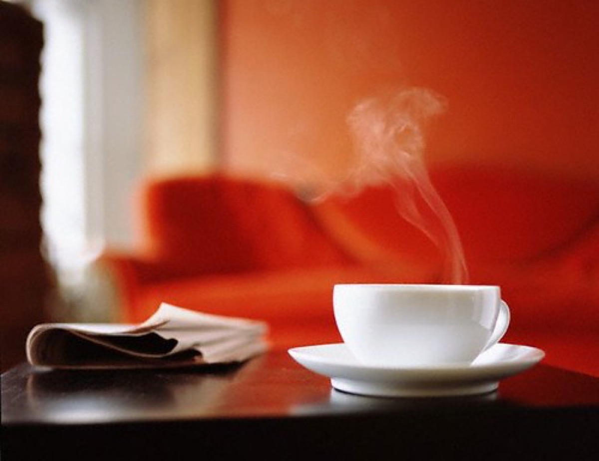 tea cup with steam