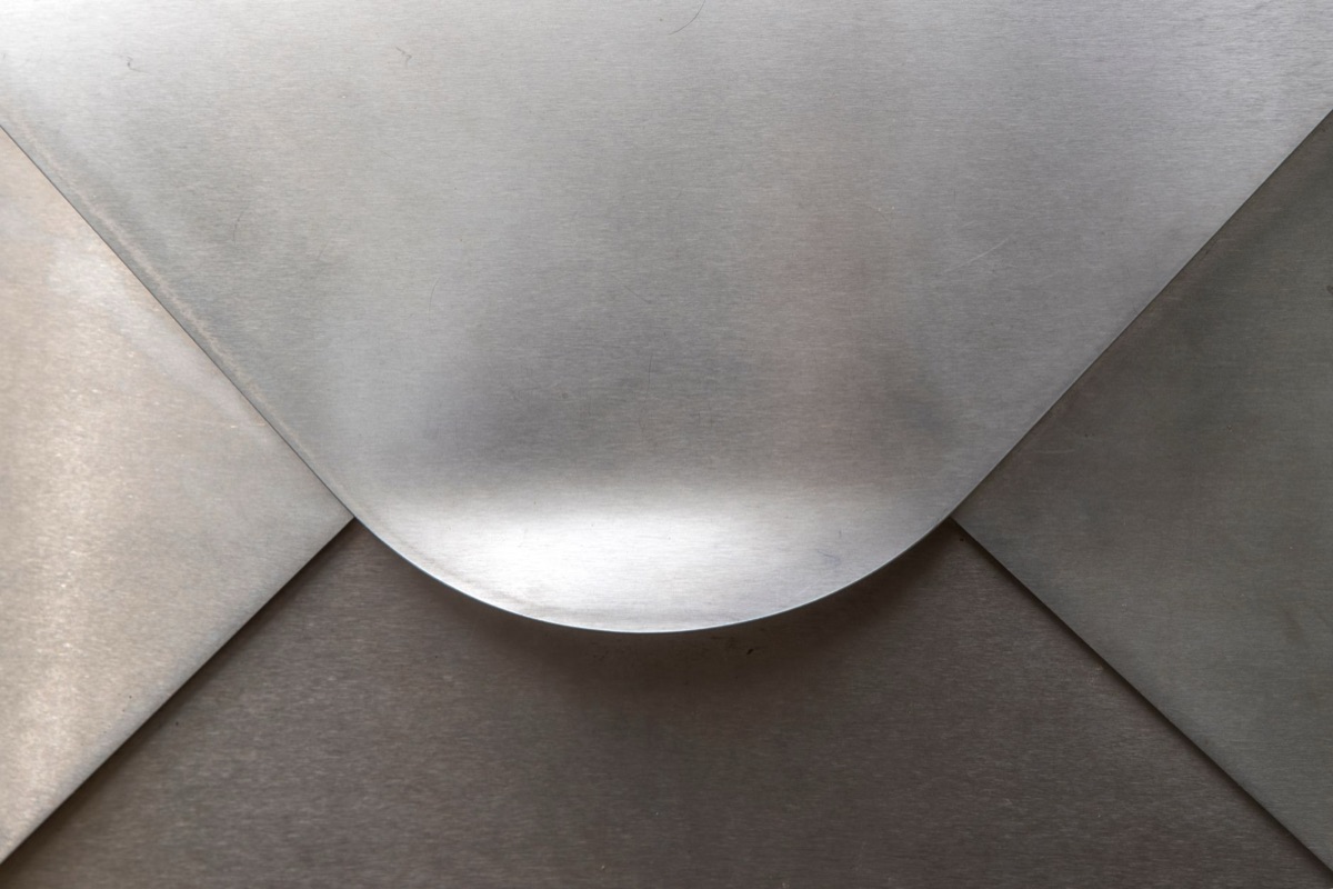 Zinc leaf sample on transparent surface