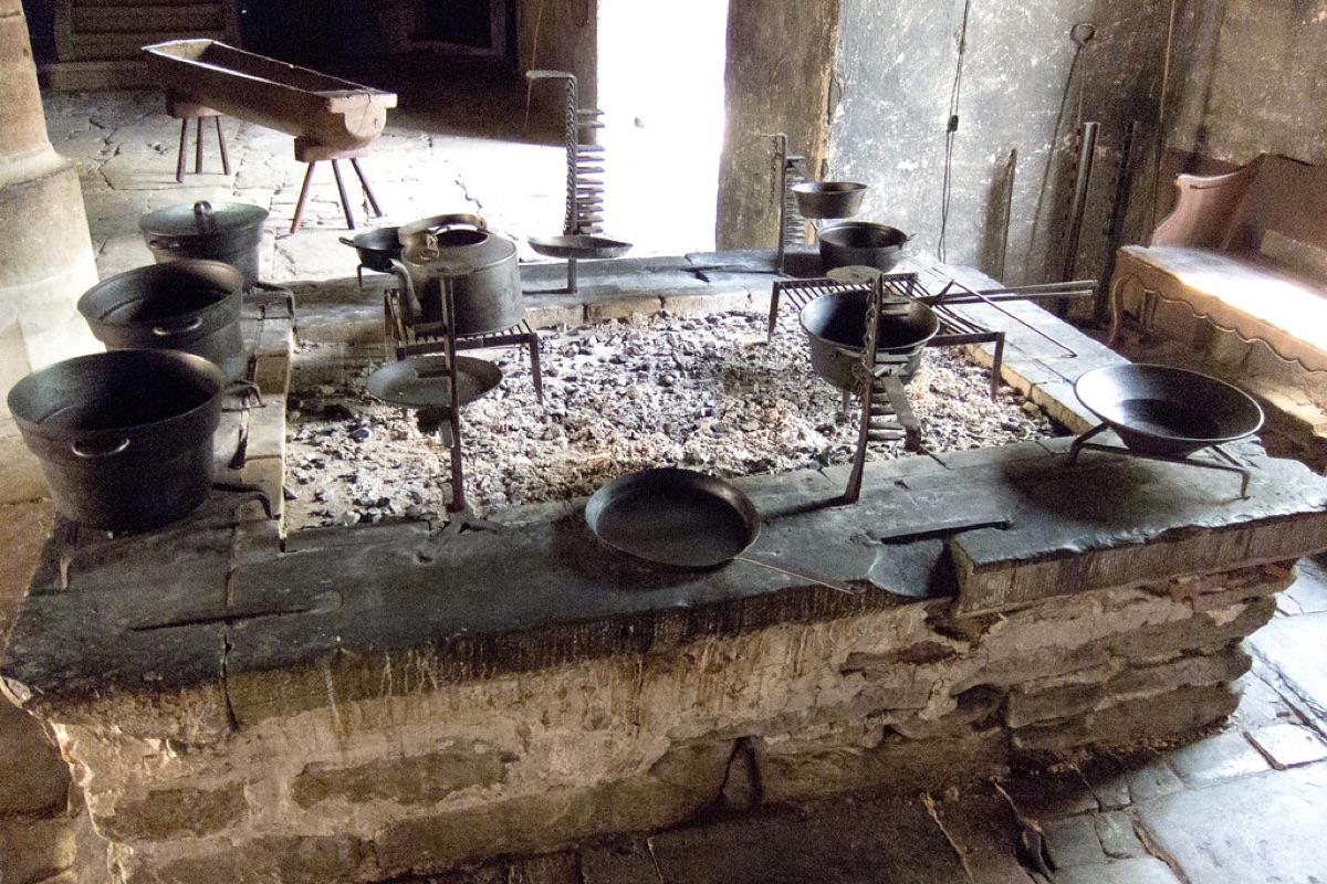 Traditional kitchen tools in natural light